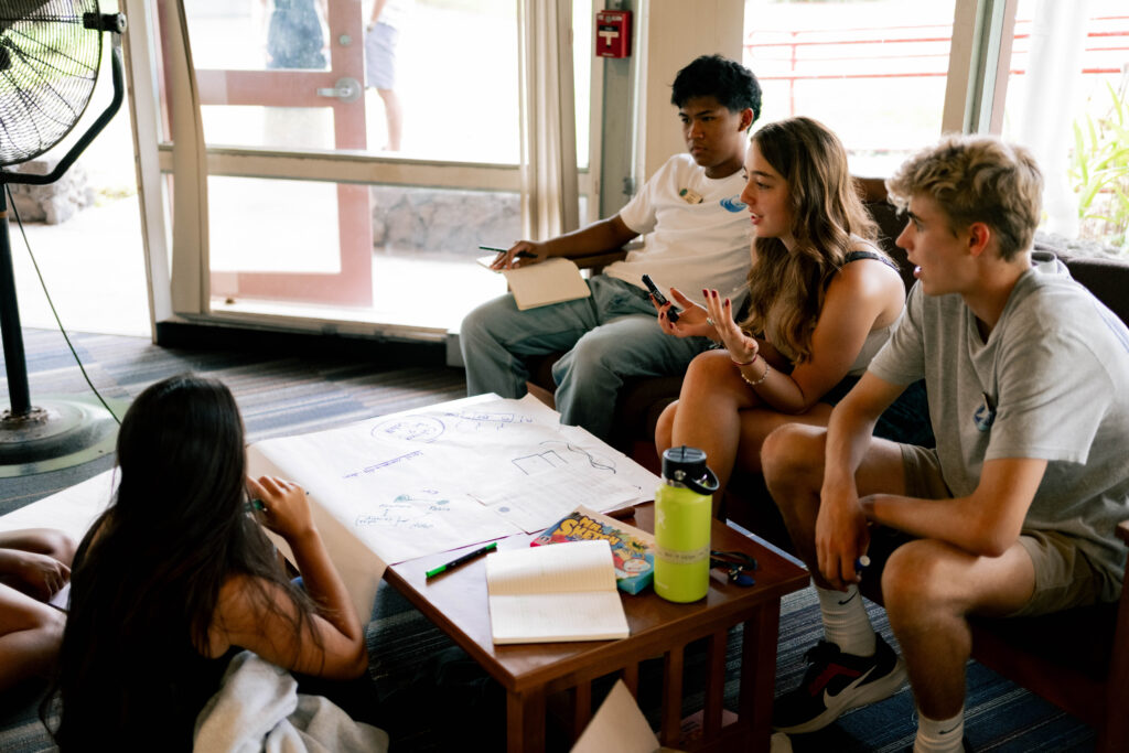 Nalukai learners discuss the problem space.